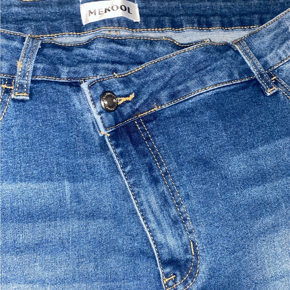 Mekool size 3x juniors? Wide leg cuffed jeans new - Picture 10 of 11